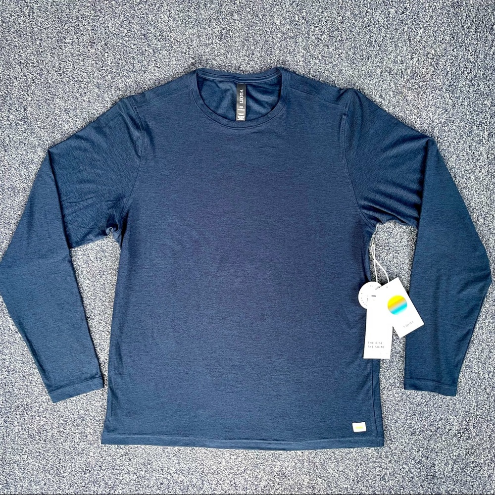 Vuori Strato Tech Long Sleeve - Navy Heather 🏔